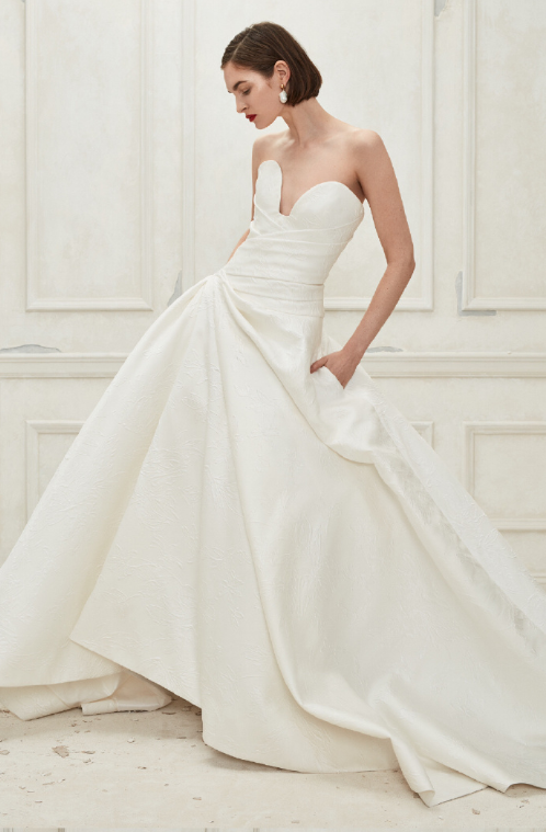 美国婚纱品牌Oscar de la Renta2019白色婚纱图片 10