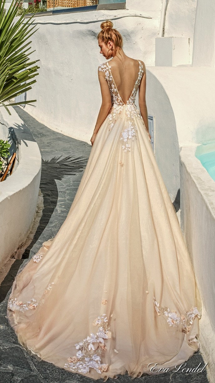 美国婚纱品牌Eva Lendel大拖尾婚纱图片 7