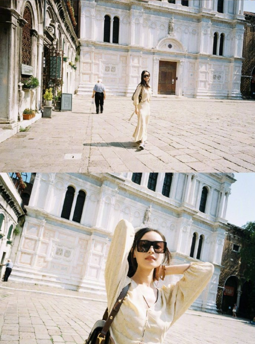 中国美女图片 街拍美女倪妮初秋旅游拍照姿势图 7