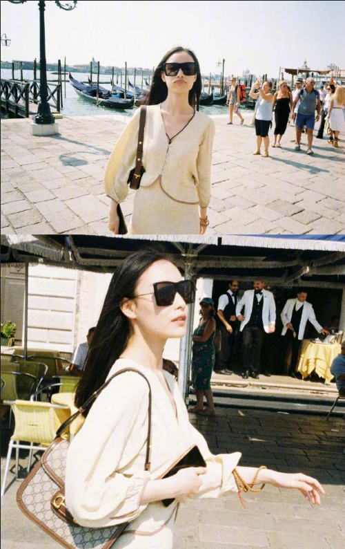 中国美女图片 街拍美女倪妮初秋旅游拍照姿势图 9