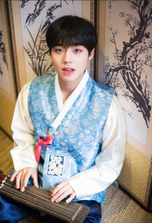 穿着韩服的俊秀男子朴志训高清照片 韩国男明星 7