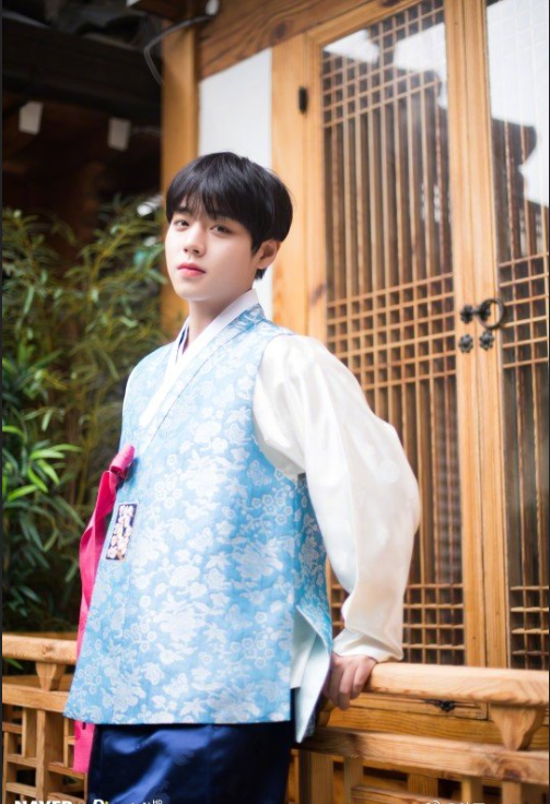 穿着韩服的俊秀男子朴志训高清照片 韩国男明星 9