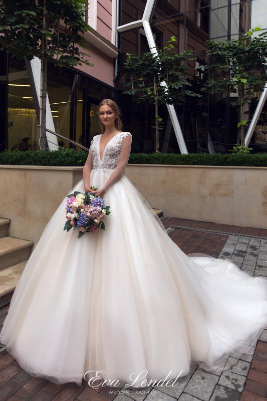 美国婚纱品牌EvaLendel白色婚纱图片
