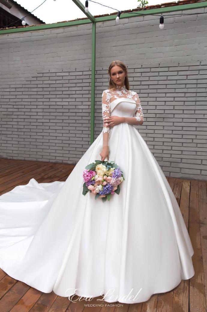 美国婚纱品牌EvaLendel白色婚纱图片 4