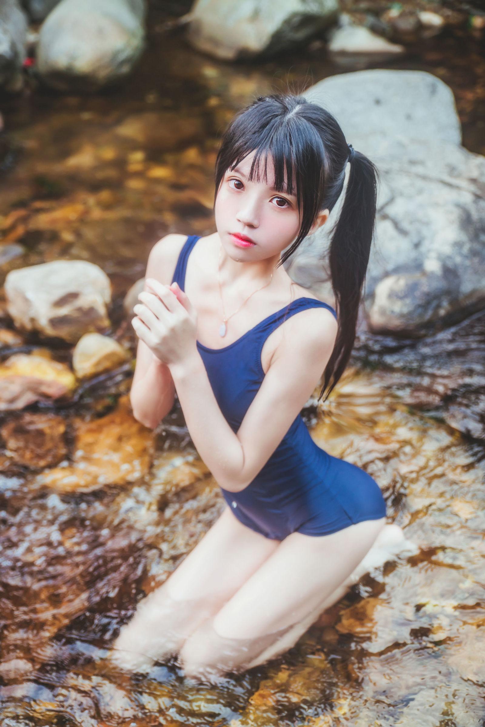 清纯美少女桜桃喵戏水图片 2