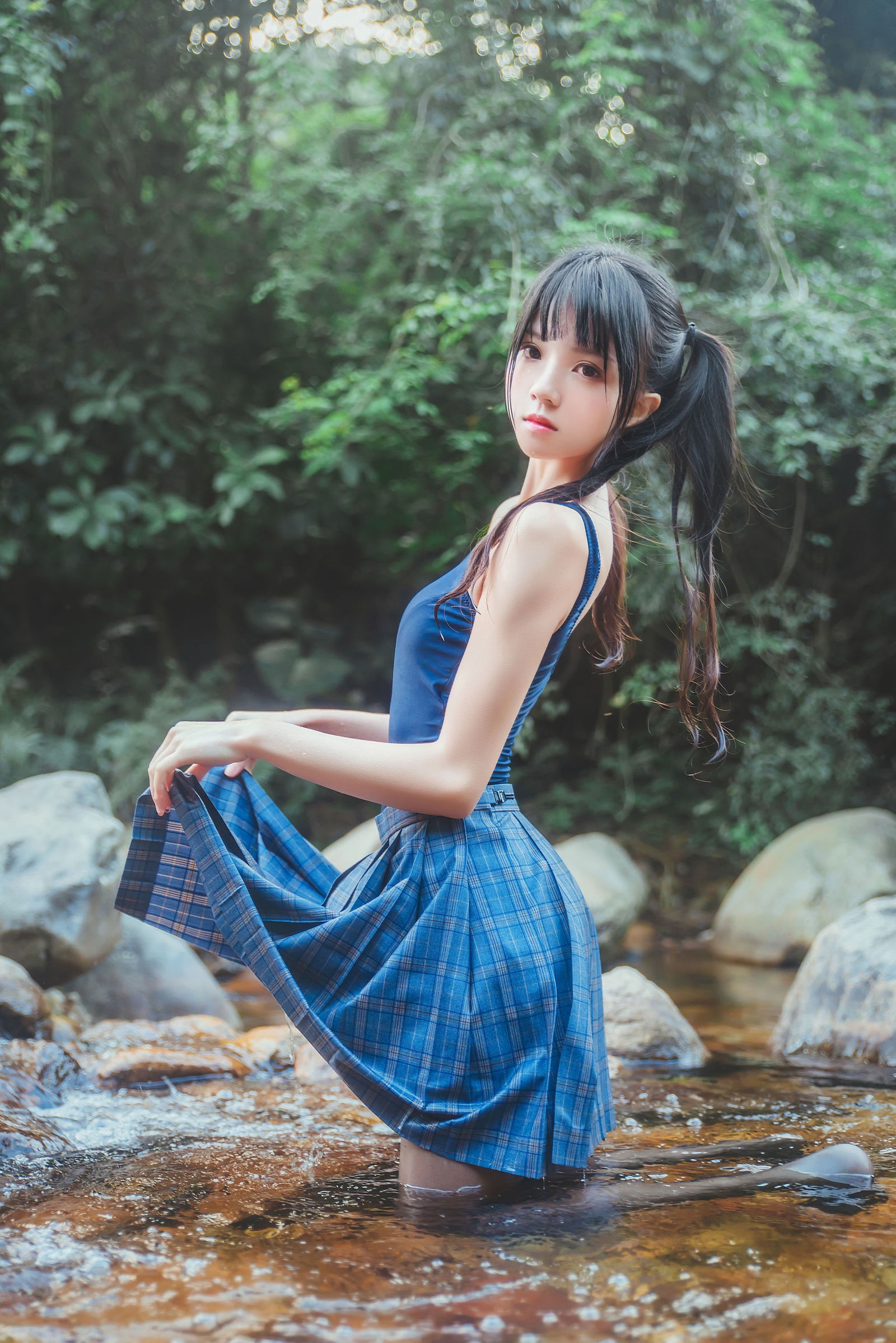 清纯美少女桜桃喵戏水图片 7