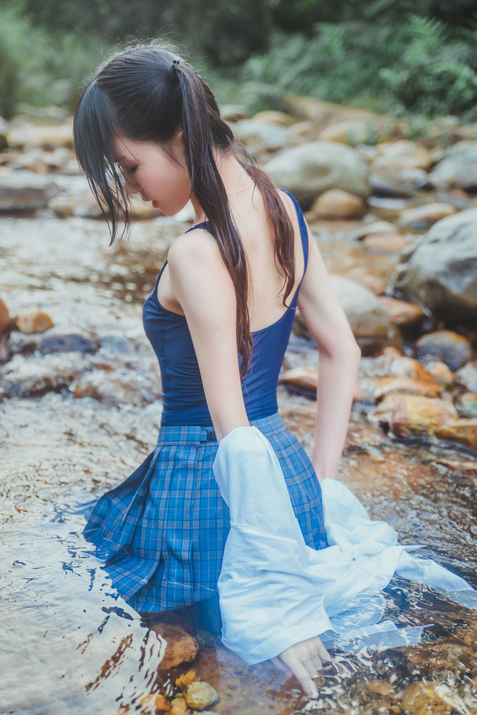 清纯美少女桜桃喵戏水图片 9