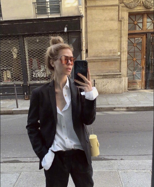 俄罗斯美女时尚博主Anastasia Rystova法式chic穿搭图 9