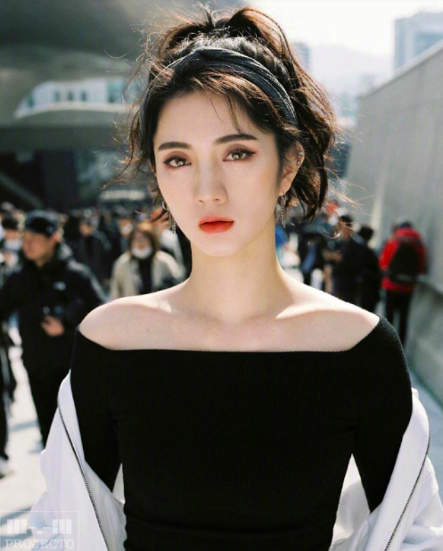 复古港风韩国美女模特敏智민지원图片 7