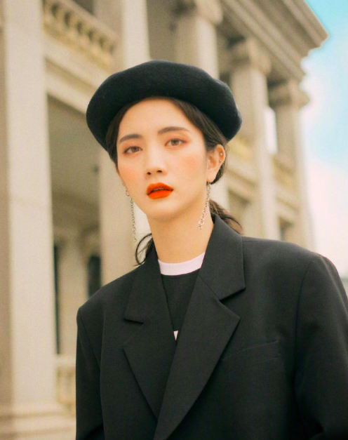 复古港风韩国美女模特敏智민지원图片 10