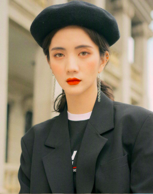 复古港风韩国美女模特敏智민지원图片 12