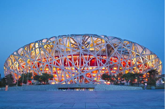 北京鸟巢图片 奥运鸟巢夜景图片