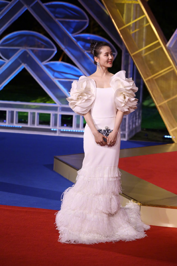 天鹅颈明星美女刘诗诗倪妮金鸡奖红毯图片 6