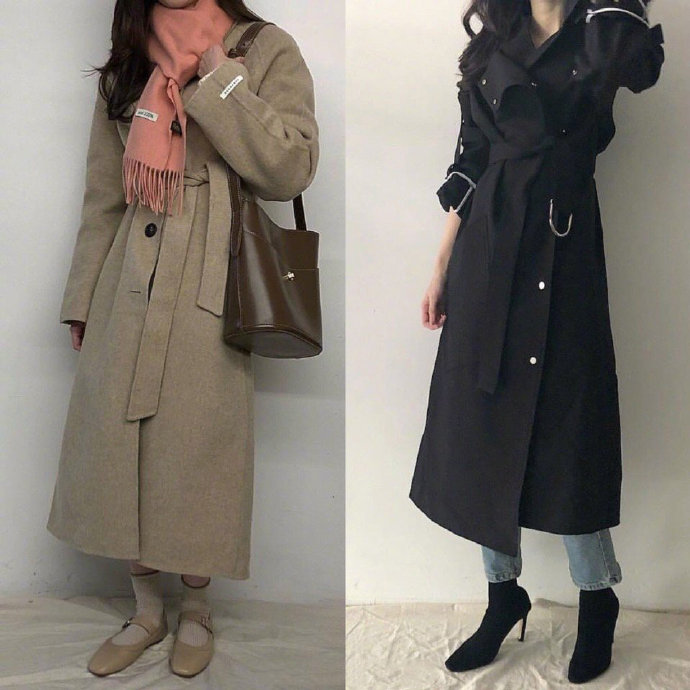 2019秋冬简约干练的日常通勤穿搭图片 2
