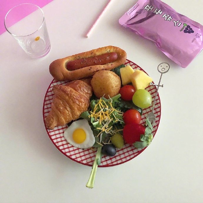 餐桌上的小美好早餐图片