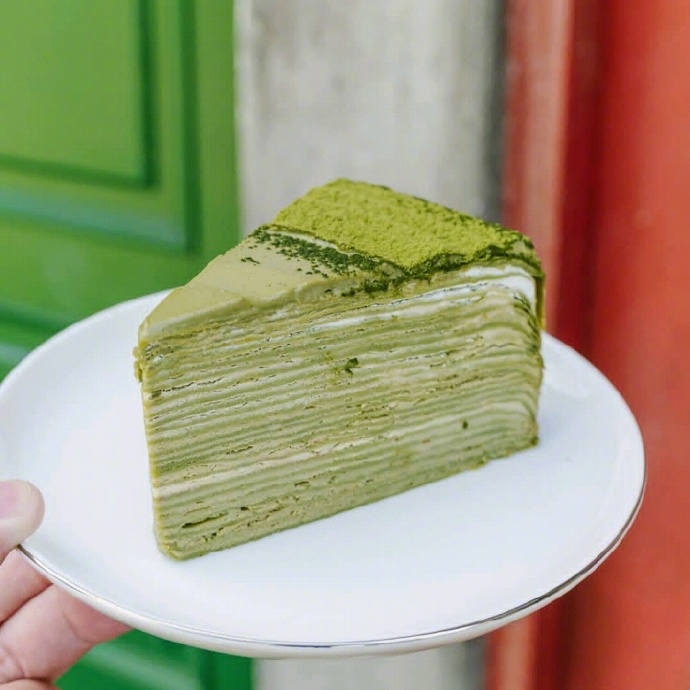 诱人的抹茶味甜点蛋糕图片 15