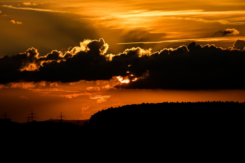 大自然风景唯美的夕阳晚霞图片 9