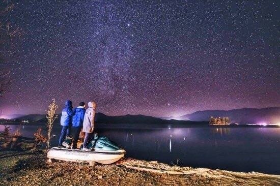 中国夜景泸沽湖的星空​图片 10
