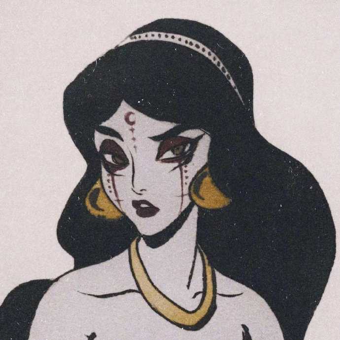 暗黑系迪士尼公主头像图片 漫画女生头像图片