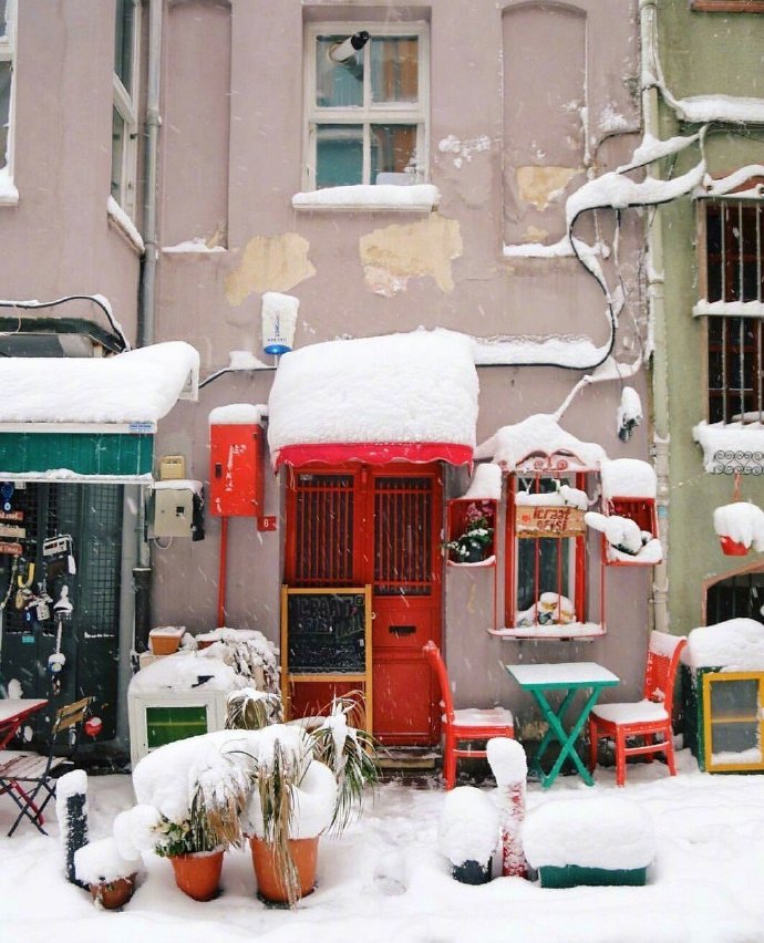土耳其雪景图片