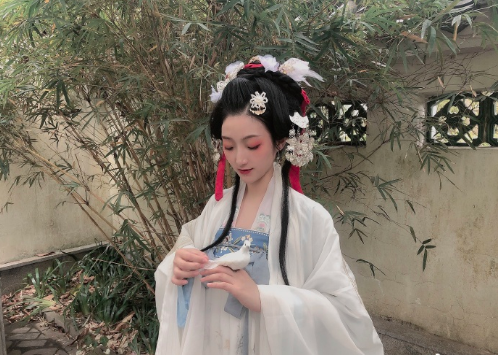 白鹤仙姬汉服美女唯美写真图片古装美女图片 3