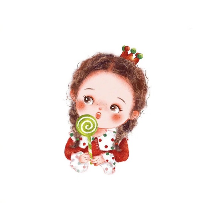 可爱女孩头像图片 圣诞节可爱女生头像图片 7