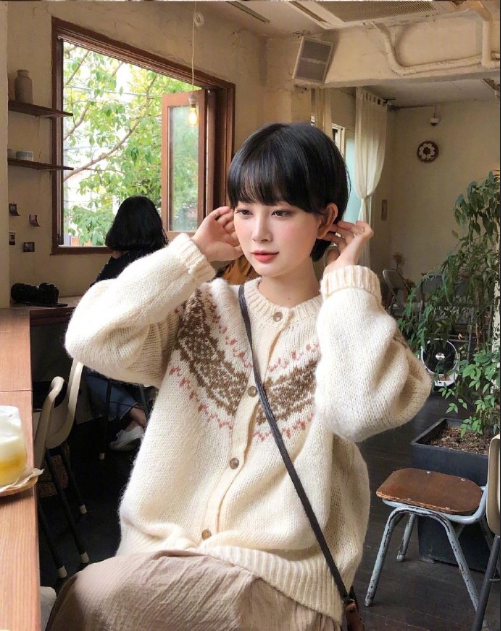 韩国美女은아可爱元气短发女生图片 11