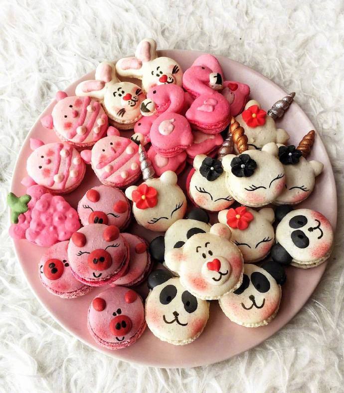 少女心爆棚的主题马卡龙饼干点心图片 3