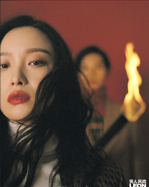 中国明星美女倪妮 x LEON《男人风尚》烈焰女郎封面图片 6