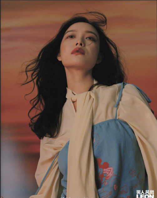 中国明星美女倪妮 x LEON《男人风尚》烈焰女郎封面图片 13