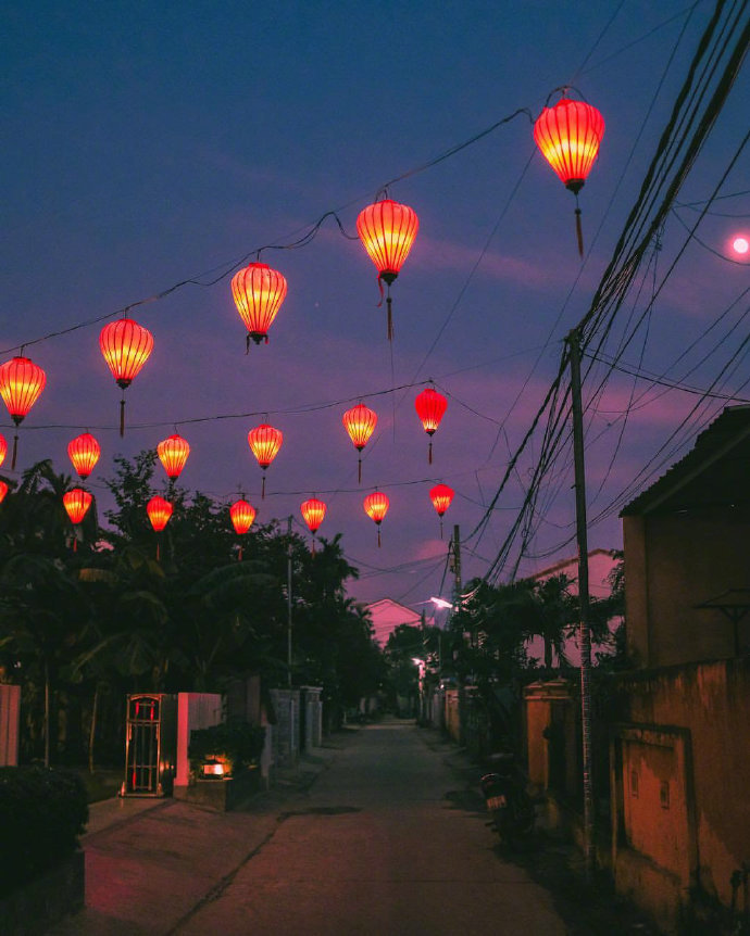 越南旁晚晚霞美景图片 3