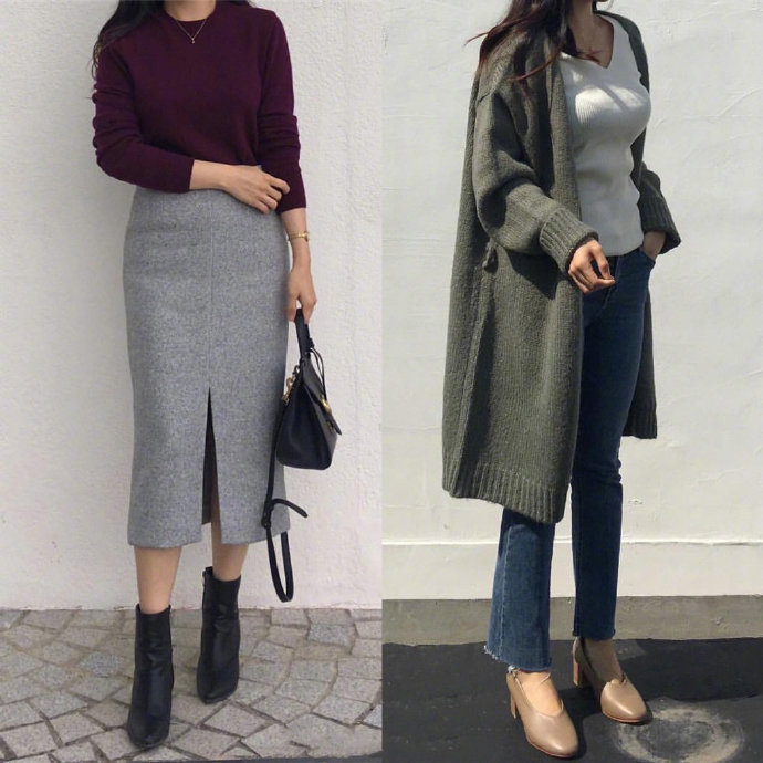 冬日温柔气质美女服装搭配参考 3