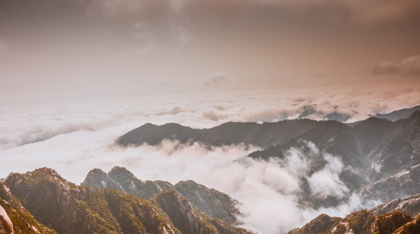 大自然风景鬼斧神工的安徽黄山风景图片 11