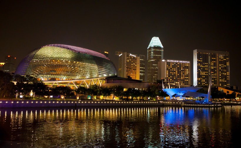 时尚之都新加坡唯美夜景风景图片 10