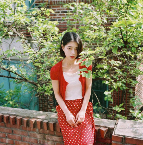 短发女生复古发型清纯mm韩国美女图片 7