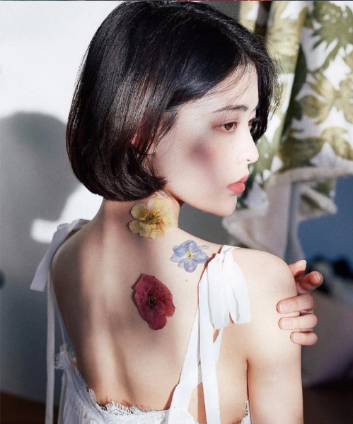 短发女生复古发型清纯mm韩国美女图片 8