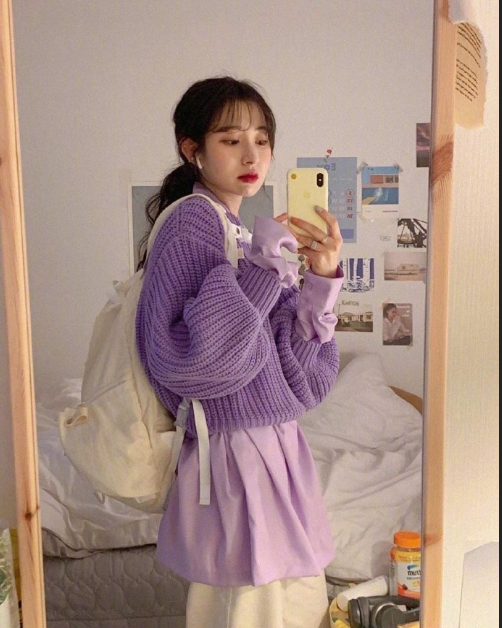 小个子女生的甜美复古色彩搭配参考 10