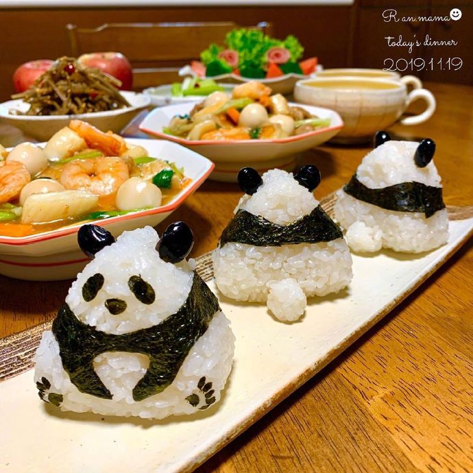 小吃美食卖萌的饭团君图片 7