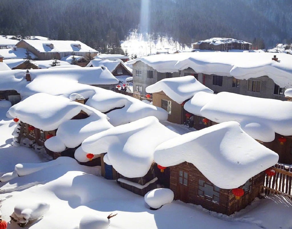 雪白纯净的世界中国雪乡风景图片