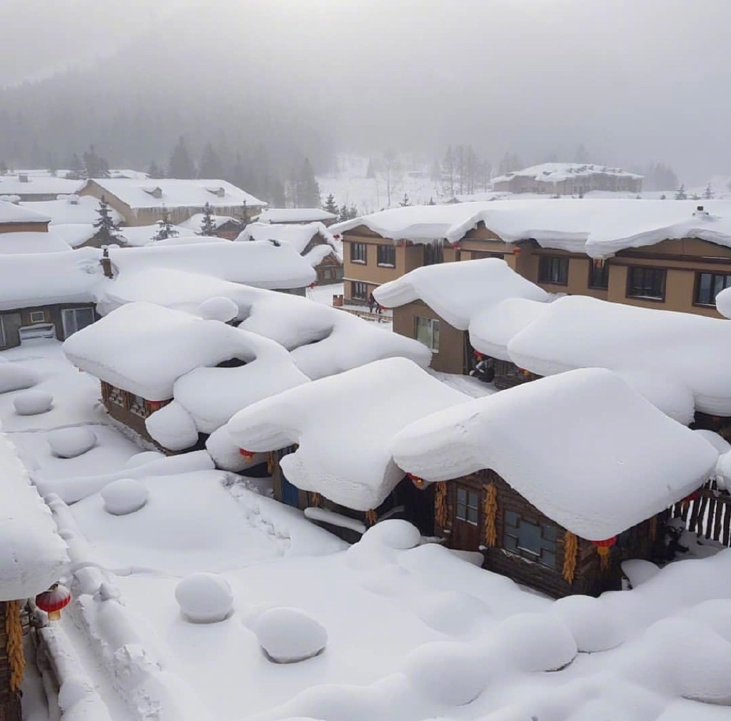 雪白纯净的世界中国雪乡风景图片