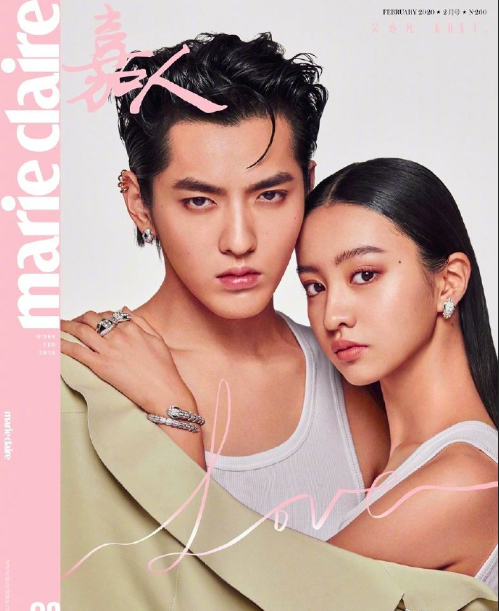 男明星吴亦凡与日本模特木村光希《嘉人Marie Claire》封面图片 2