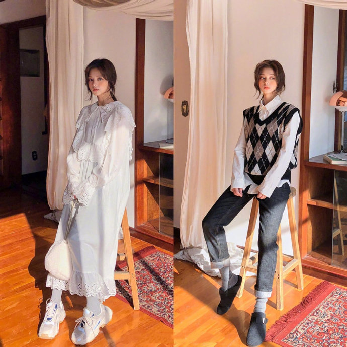 俏皮可人的韩风chic服装搭配技巧 2