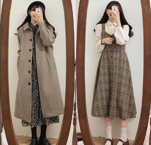 18套温婉复古的冬日气质保暖服装搭配技巧 9