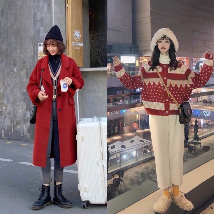 18套冬季减龄少女服装搭配技巧美美的过年吖