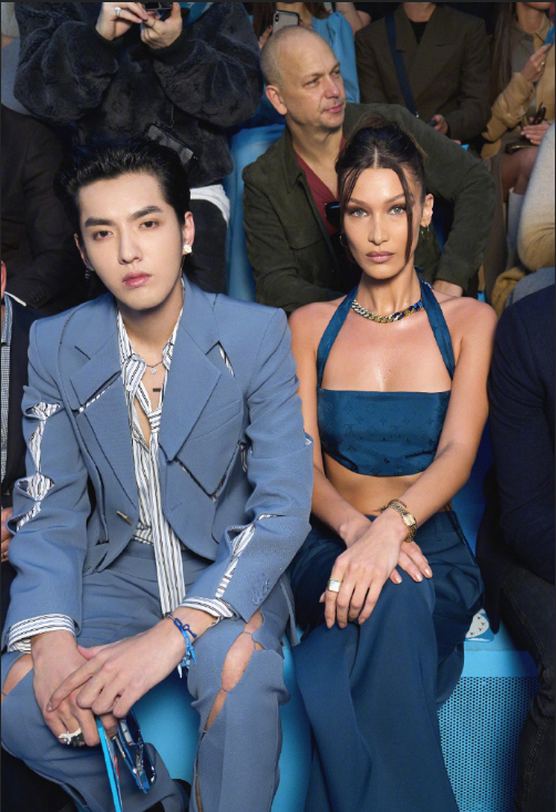 嘻哈男歌手吴亦凡路易威登男装秀图片 5