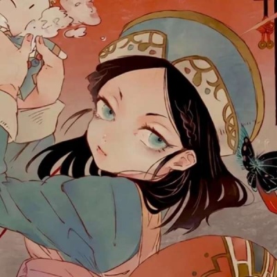 漫画美女头像图片 古风闺蜜头像图片 7