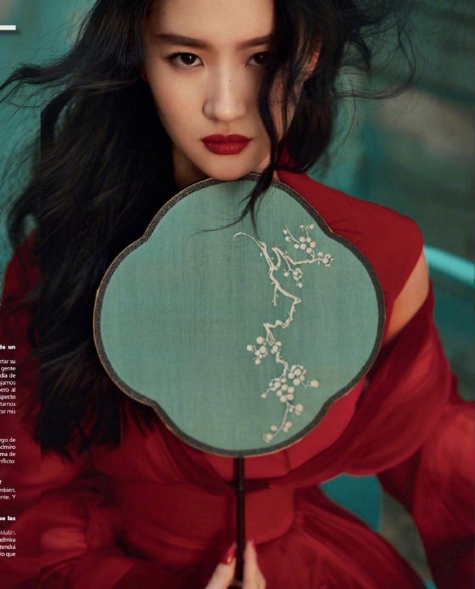 中国美女明星刘亦菲《Ocean Drive》红衣造型图片 2