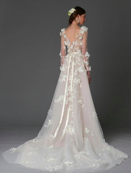 Marchesa Bridal婚纱礼服图片简直就是背影杀手 3