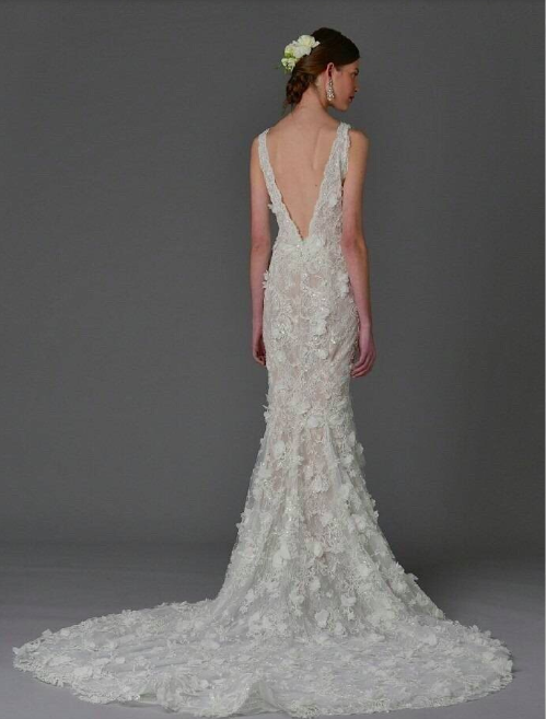Marchesa Bridal婚纱礼服图片简直就是背影杀手 8
