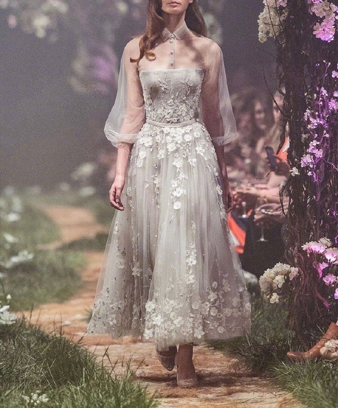 Paolo Sebastian森林系仙女裙婚纱礼服图片 7